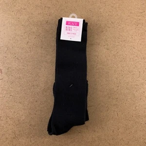 The Children's Place Girls Shoe Size 11-13 Black Uniform Knee Socks 2-Pack NWT - Picture 1 of 4