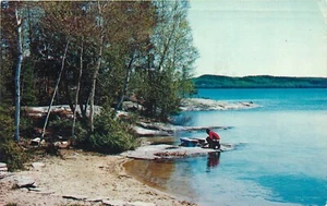 Outdoor Lake Wilderness Camping Canada CA pm 1962 Postcard - Picture 1 of 2