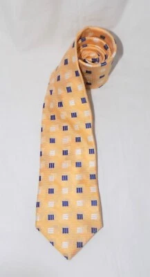 Jos A. Bank Signature Collection Silk Tie Geo-Print Yellow-Multi 3.5" x 60" NWT - Image 1 of 4
