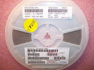 QTY (2000) 33uf 6.3V X5R 20% 1206 CERAMIC MLCC CAPACITORS C3216X5R0J336MT TDK - Picture 1 of 3