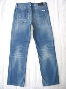 Hudson Jeans Boys Relaxed Straight Sz 16 Blue Distressed + Stretch L26 - Picture 1 of 10