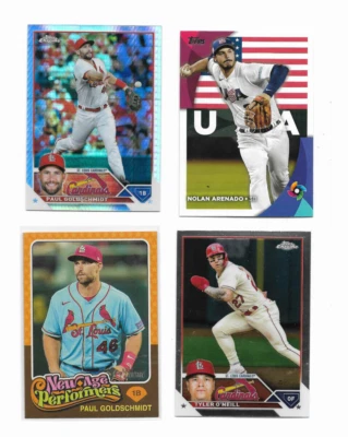 Lote de 50 cartas del equipo de los Cardenales de San Luis Inserto de novato Arenado McGwire Musial Molina Foto 1 de 2