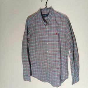Ralph Lauren Classic Fit Mens Shirt Blue/Red Plaid Long Sleeve Button Down - Picture 1 of 9