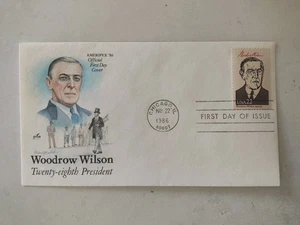 US 1986 Woodrow Wilson 28th President FDC MNH - Picture 1 of 2