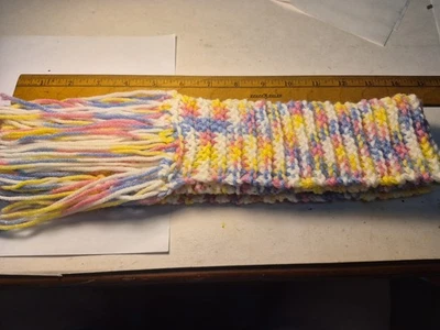 Bufanda cinturón niños ganchillo hecha a mano aprox. 52 in. Flecos de 3 pulgadas Foto 1 de 4