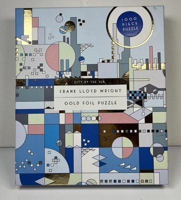 Rompecabezas City By The Sea 1000 piezas Frank Lloyd Wright lámina de oro Foto 1 de 4