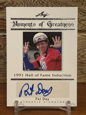 Leaf Legends of Sport Moments Of Greatness 2011 firma automática/10 Pat Day MG-25 Foto 1 de 4