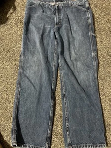 Tommy Hilfiger Jeans Mens 40x32 Blue Straight Leg Medium Wash Stretch Vintage - Picture 1 of 13
