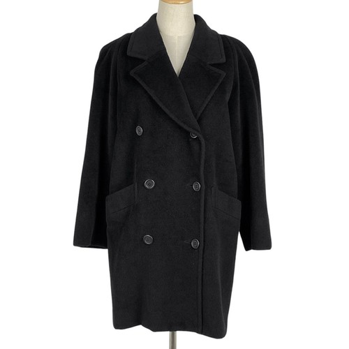 Christian Dior Pea Coat Lungo Doppio Pea Coat Capelli Nero Donna