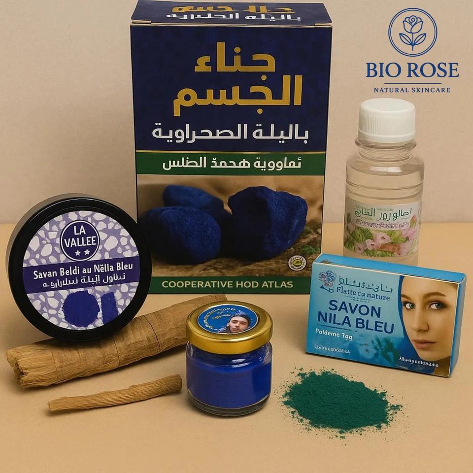 Moroccan Hammam Kit with Blue Nile – 100% Natural Body Care - Image 1 of 4