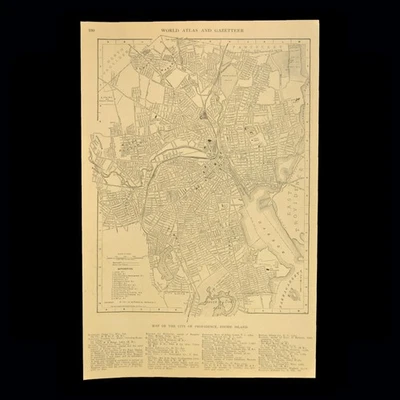 Mapa antiguo de PROVIDENCE Rhode Island mapa de calles antiguo atlas original Foto 1 de 4