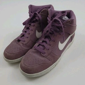 Nike Dunk Alto Violeta Polvo Blanco Zapatos Tenis EE. UU. 8.5 Hombres Air Swoosh Usado Usado Usado - Imagen 1 de 7