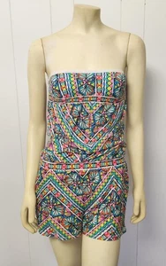 Trina Turk swimsuit romper S one piece multicolor mid century style - Picture 1 of 9