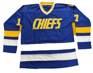 CHEIFS Hockey Jersey Hanson 17 Charlestown Chiefs - Large - Picture 1 of 5