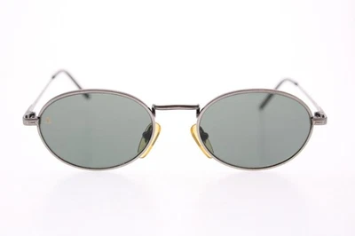 Gafas de sol Bausch & Lomb I's W2084 plateadas de metal ovaladas lentes de vidrio verde Foto 1 de 4