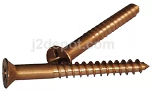 Silicon Bronze Wood Screw Frearson Flat Head 8 x 1 1/4 100pcs - Picture 1 of 1