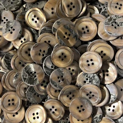 VERY RARE Lt Brown Japanese Washibodo Shell Button 20mm & 23mm 4hole - Image 1 of 2