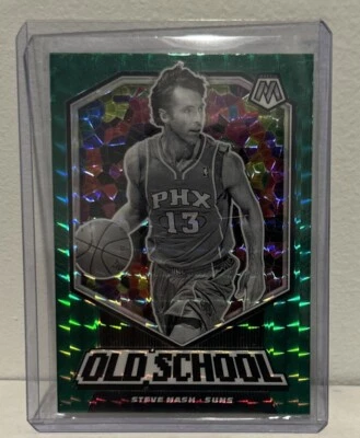 Steve Nash 2019-20 Panini Mosaic Green Prizm Parallel Old School Insert #1 Suns  - Image 1 of 2