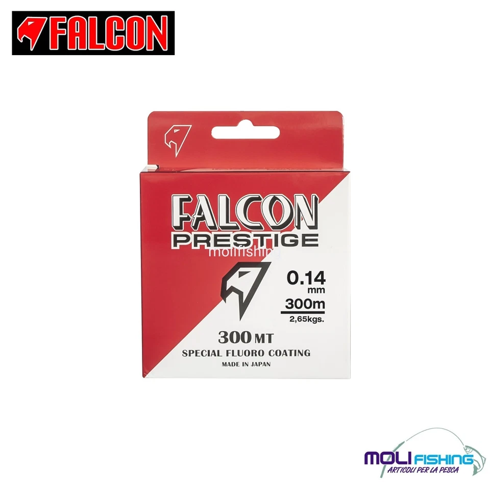 NYLON PESCA DA BOBINA FALCON PRESTIGE 300 M SPECIALE MULINELLO FLUORO COATED NEW - Immagine 1 di 1
