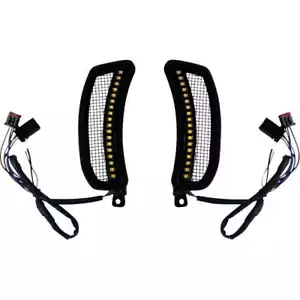 Custom Dynamics White w/ Amber Turn Signal Fairing Vent Light for Low Rider ST - Picture 1 of 8