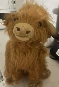 Highland Cow Plush Doll Baby Stuffed Animal Soft Toy Scottish Cow 11” 27 cm - Picture 1 of 4