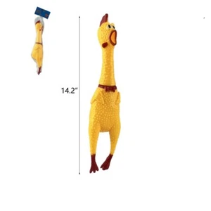 Screaming Rubber Chicken Pet Dog Bite Toy Squeaker Squeaking Shrilling Chicken - Picture 1 of 1
