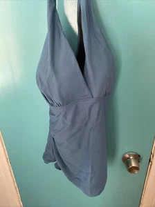 My coco Blue With Black Lining Swim Dress Size 16 New With Tags - Picture 1 of 7