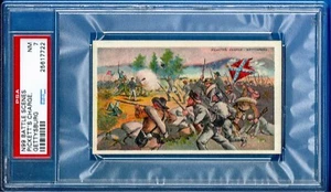 1887 N99 "Honest Long Cut" Battle Scenes Pickett's Charge Gettysburg Psa 7 - Picture 1 of 2