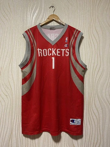 HOUSTON ROCKETS BASKETBALL SHIRT JERSEY CHAMPION sz XXL MEN RED #1 TRACY MCGRADY Cover
