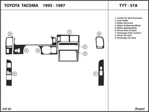 Interior Carbon Fiber Dash Trim Kit for Toyota Tacoma 1995-1997 - Picture 1 of 1