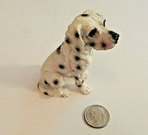Dalmatian Dog Hand-Painted Resin Figurine/Statue, 2.76" Tall, Sitting Down 💎 - Picture 1 of 5