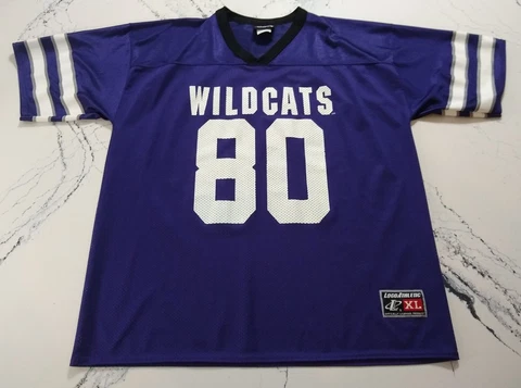 VTG 90's Kansas State Wildcats Football Jersey Logo Athletic #80 USA Made XL Cover