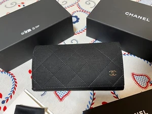 Case Chanel Sunglasses Large Black Soft Quilted Authentic Italy Cc - Picture 1 of 9