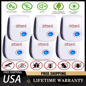 6 pcs Ultrasonic Pest Repeller Control Electronic Repellent Mice Bug Rat Reject- - Picture 1 of 16