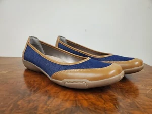 Array Womens Cascade Navy Padded Insole Flats Shoes 8 Wide (C,D,W) BHFO 1619 - Picture 1 of 6
