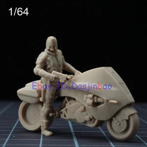 Dredd On Motorcycle 1/64 Resin Figure Model Kit Unpainted Unassembled Mini - Picture 1 of 3