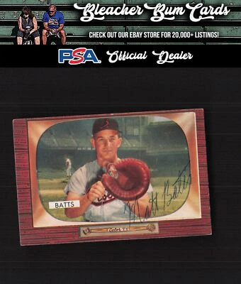 1955 Bowman 161 Matt Batts Auto - Image 1 of 2