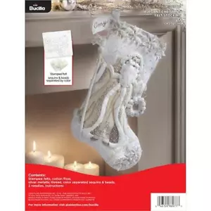 Bucilla 18" Felt Christmas Stocking Kit - Elegant Christmas - Picture 1 of 3