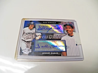2006 Topps Co-Signers Dual Autographs Dave Winfield/Johnny Damon CS-14 NICE - Image 1 of 2