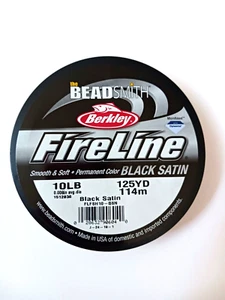 Berkley Fireline Negro 10LB 125Yd Trenzado Línea de Pescado Cuentas Hilo Señuelos Aparejos - Imagen 1 de 1