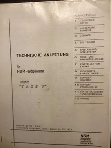 Geldspieler NSM Rotamint Take 7, original Servicehandbuch/technische Anleitung - Bild 1 von 4