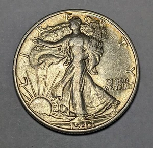 1942 D Walking Liberty Silver Half Dollar - Picture 1 of 3
