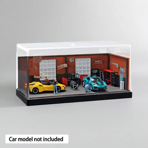 1/64 Diorama Car Garage Model Repair Workshop Scene Display Building Model New - Picture 1 of 10