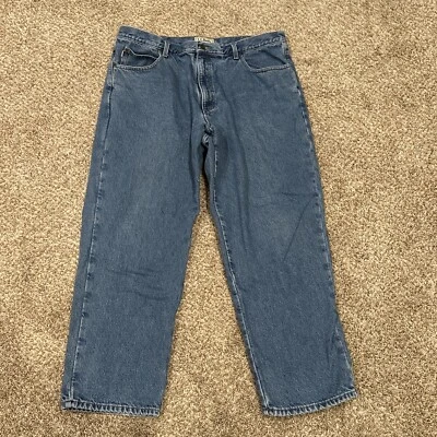 L.L. Bean Relaxed Fit Flannel Lined Jeans Men's 40x30 Blue Cotton Denim Winter - Image 1 of 4