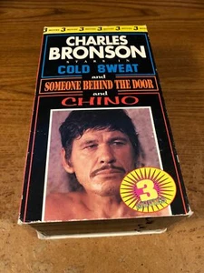 Charles Bronson 3 Movies Cold Sweat, Someone Behind The Door, Chino VHS Used - Picture 1 of 6