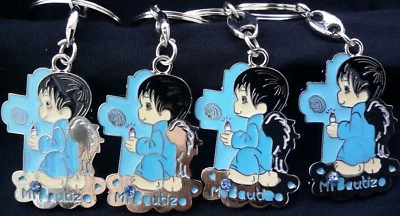 10 Recuerdos De Bautiso Niño Mi Bautizo Baptism Party Favors Boy Keychains,Gift - Image 1 of 4