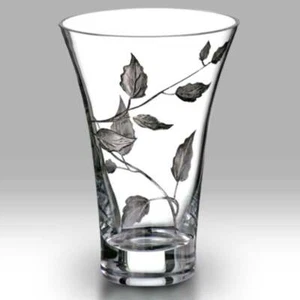 Nobile Glassware Silver Leaf Flared Vase - 19cm 4687 - Picture 1 of 1