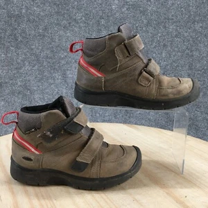Keen Boots Child 13 Ankle Booties Brown Leather Hook & Loop Round Toe Casual - Picture 1 of 18
