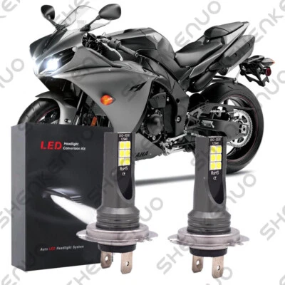 2X H7 Bombillas LED Lámpara 6000K CG Para Yamaha YZF R1 R3 2012 2013-2018 Foto 1 de 4