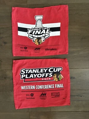 2013 Chicago Blackhawks NHL Hockey Stanley Cup Playoff Rally Towels.  16.5”x14” - Image 1 of 2